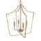Hello Honey® Constance Brushed Gold Tapered Metal 4-Light Candelabra Chandelier Style Ceiling Light